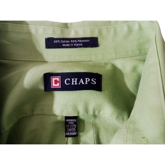 Chaps Long Sleeve Button Up Collared Shirt Size 15 To 15.5 And 34\34 medium - Picture 9 of 9